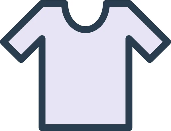 Robe Tissu Icône Mode Dans Style Contour Rempli — Image vectorielle