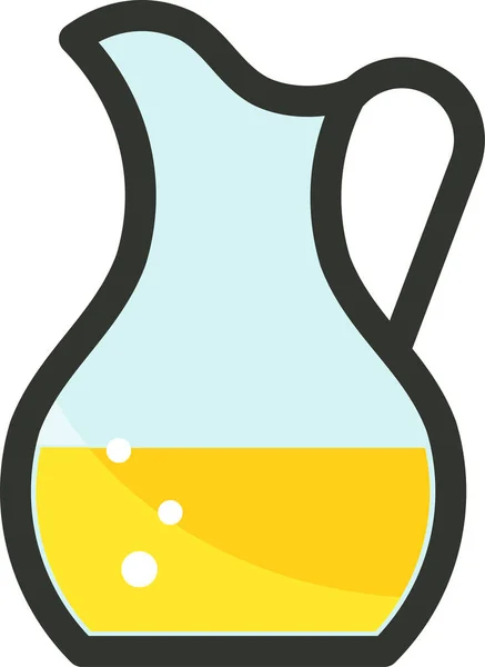 Κανάτα Ποτό Ποτό Εικονίδιο Γεμάτο Περίγραμμα Στυλ — Διανυσματικό Αρχείο