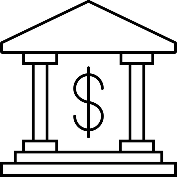 Icono Financiación Del Dólar Bancario Categoría Gestión Empresarial — Archivo Imágenes Vectoriales