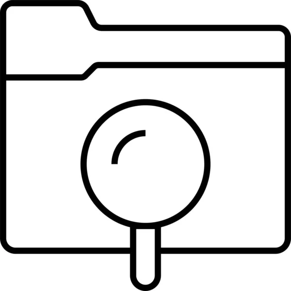 Datasearchicon Dokument Icon Umrissstil — Stockvektor