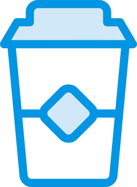 咖啡杯饮料图标充填 轮廓风格 — 图库矢量图片