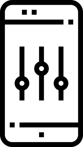 Config Εικονίδιο Κινητής Σύνδεσης Στυλ Περίγραμμα — Διανυσματικό Αρχείο