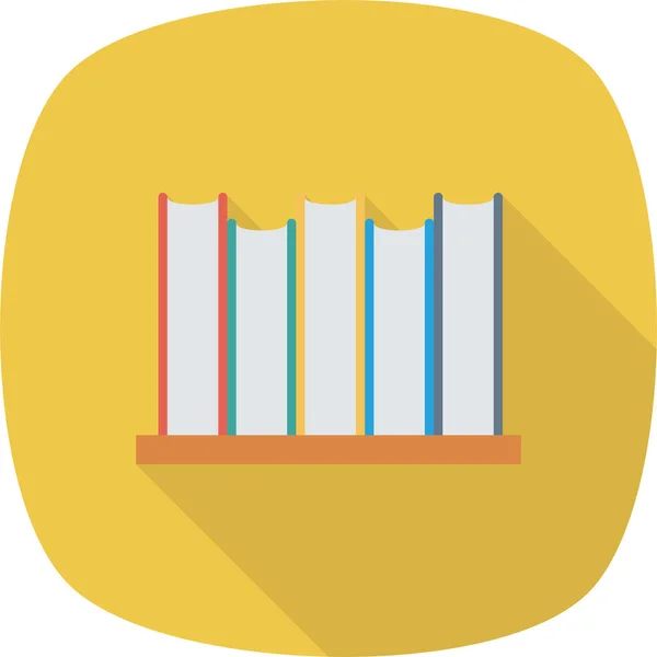 Libro Bookmark Libros Icono Estilo Sombra Larga — Vector de stock