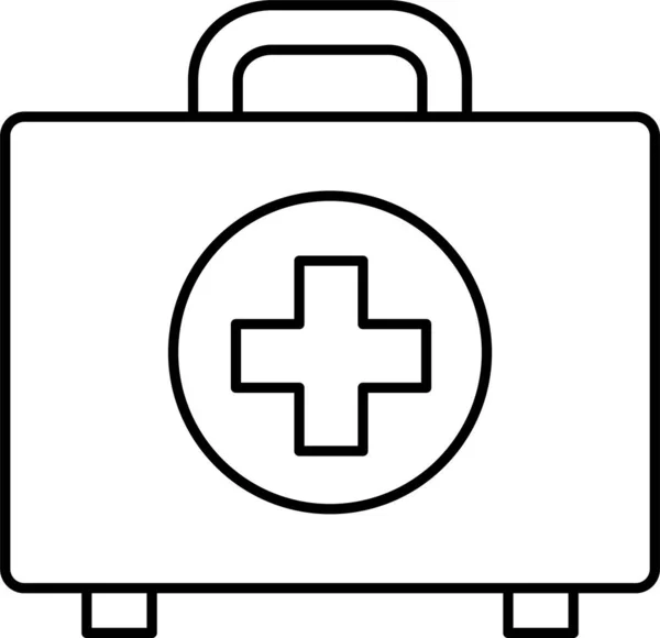 Icono Kit Médico Ayuda — Vector de stock