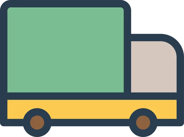 Leverans Transport Lastbil Ikon Fylld Skiss Stil — Stock vektor