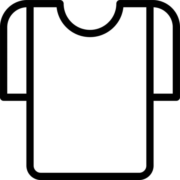 アウトラインスタイルの布のファッションシャツアイコン — ストックベクタ