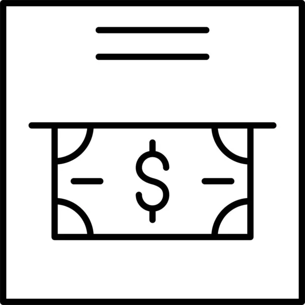 Dinheiro Ícone Dólar — Vetor de Stock