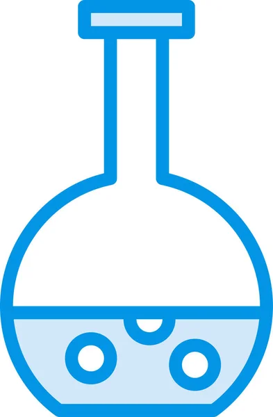 烧杯烧瓶实验室图标充填轮廓风格 — 图库矢量图片