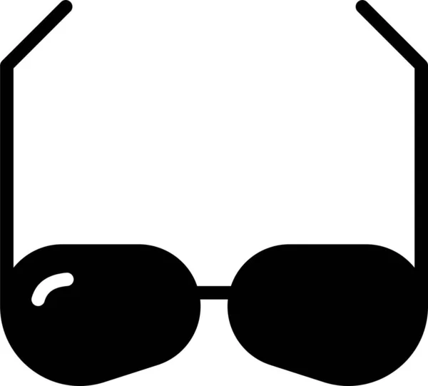 Brillen Mode Brillen Ikone Soliden Stil — Stockvektor