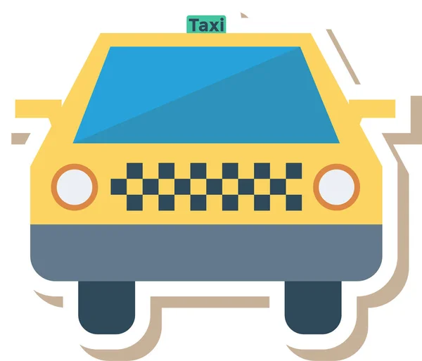 Auto Ταξί Ταξί Εικονίδιο Επίπεδο Στυλ — Διανυσματικό Αρχείο