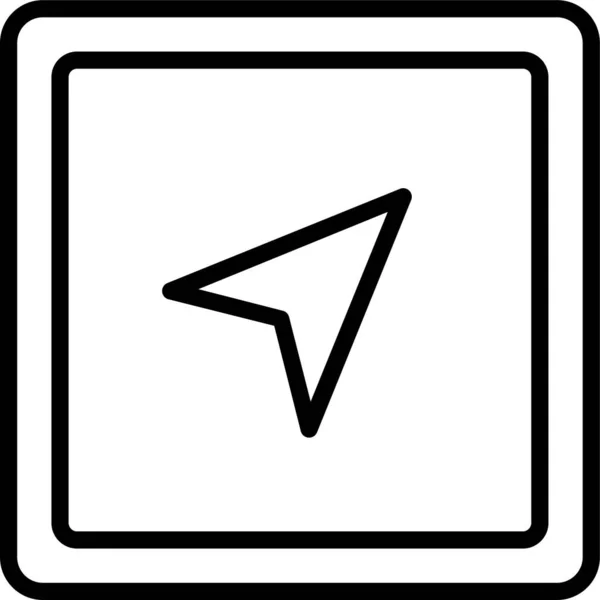 Ikona Směrového Kurzoru Stylu Osnovy — Stockový vektor