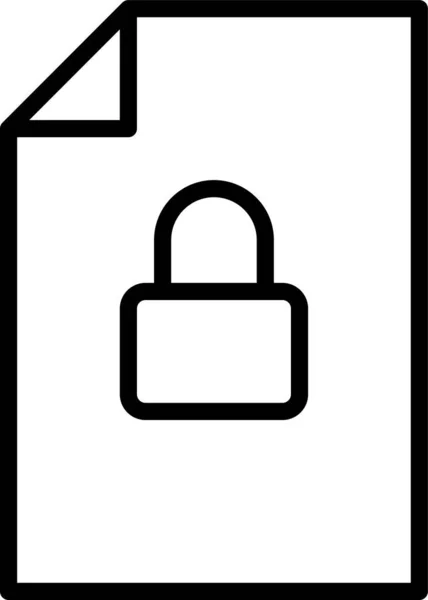 Archivo Bloqueado Icono Privacidad — Vector de stock