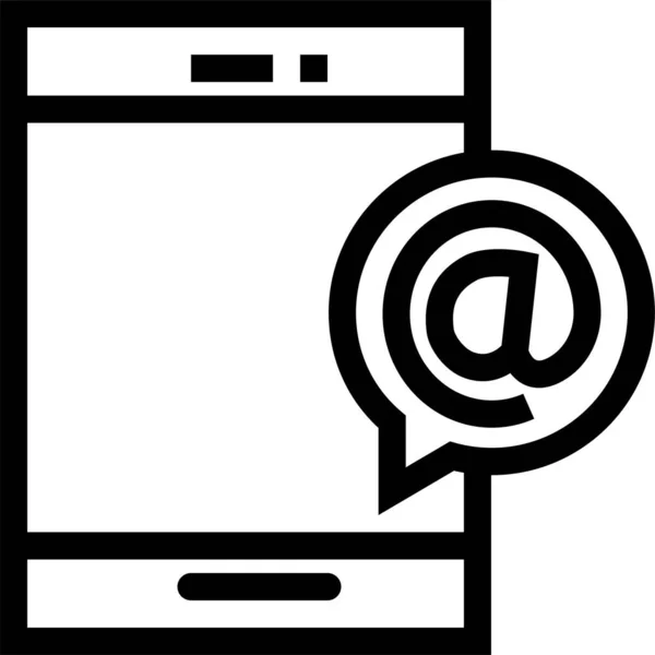 Icono Carta Sobre Correo Electrónico Estilo Esquema — Archivo Imágenes Vectoriales