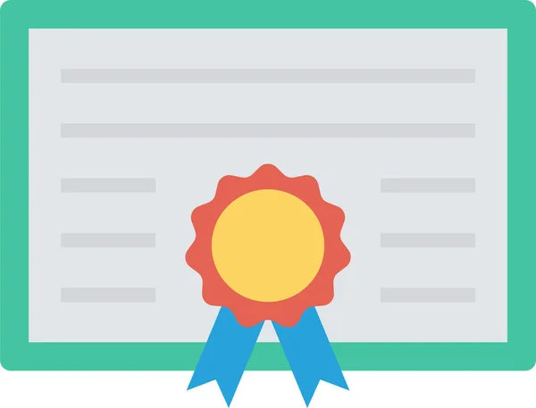 Ícone Grau Certificação Realização Estilo Plano — Vetor de Stock