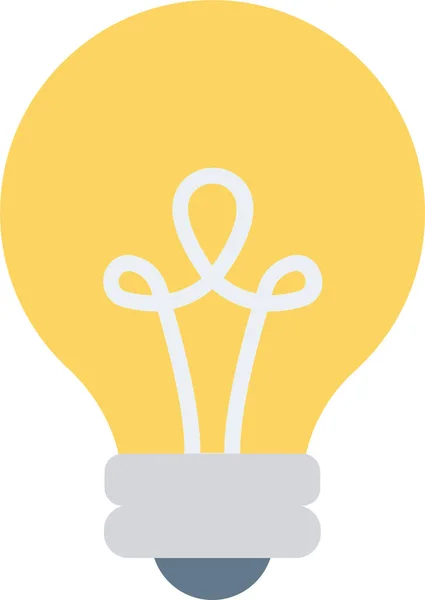 Icône Électronique Ampoule Lumineuse Dans Style Plat — Image vectorielle