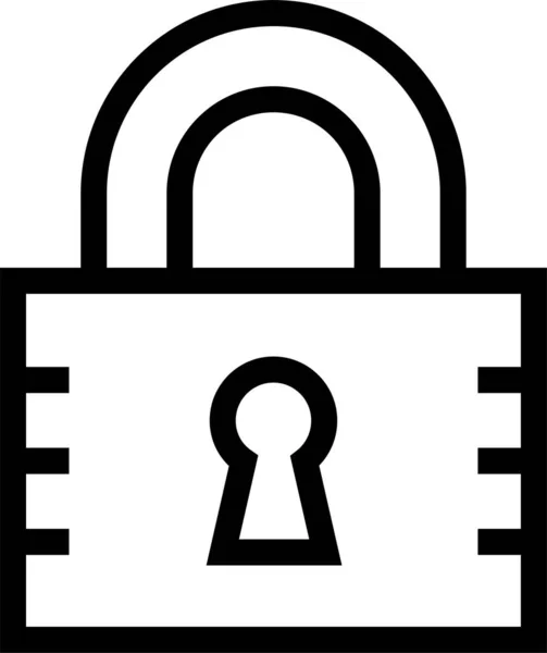 Authorisation Lock Padlock Icon Outline Style — Stock Vector
