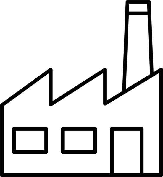 Gyári Ipari Emissziós Ikon — Stock Vector