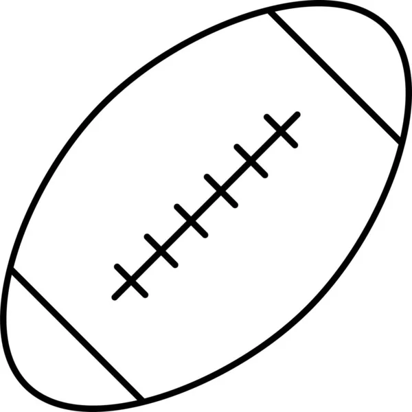 Rugby Fotbal Sportovní Ikona — Stockový vektor