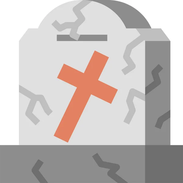 Іконка Надгробного Хеллоуїна Категорії Хеллоуїн — стоковий вектор