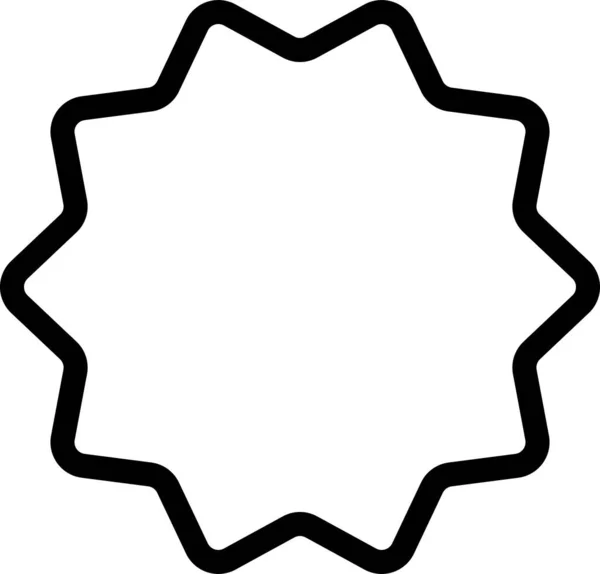 Icône Étiquette Marque Badge Dans Style Contour — Image vectorielle