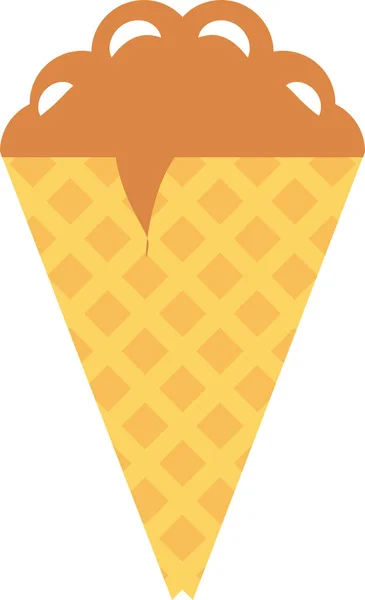 Икона Мороженого Мороженым Плоском Стиле — стоковый вектор