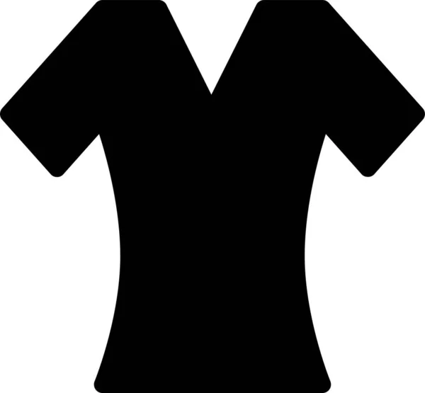 Doek Vrouwelijk Shirt Icoon Solide Stijl — Stockvector