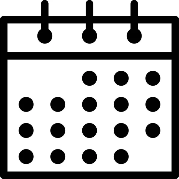 Εικονίδιο Ημερολογιακής Ημερομηνίας Διορισμού Στυλ Περίγραμμα — Διανυσματικό Αρχείο