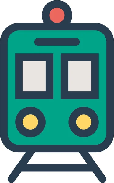 Ícone Trem Público Automático Estilo Esboço Preenchido — Vetor de Stock