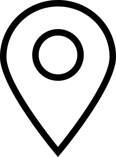 Dirección Ubicación Mapa Icono Estilo Esquema — Vector de stock