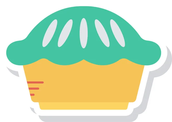 Bakery Cake Muffin Icon Flat Style — Stock Vector