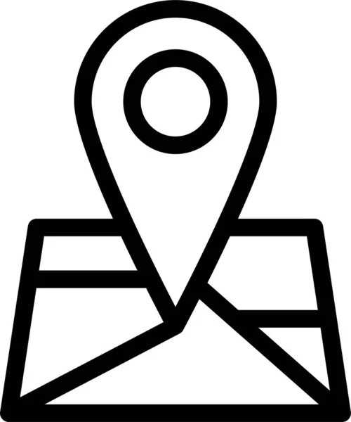 Flagge Position Karte Symbol Umriss Stil — Stockvektor