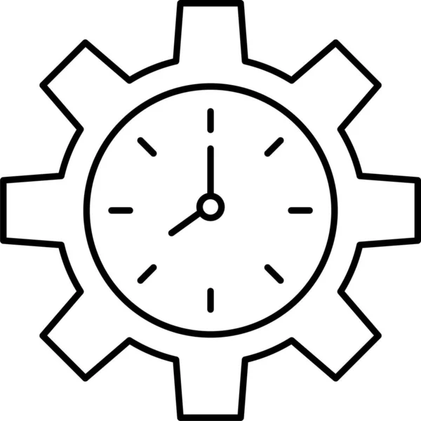 Configurer Icône Processus Développement Dans Style Contour — Image vectorielle