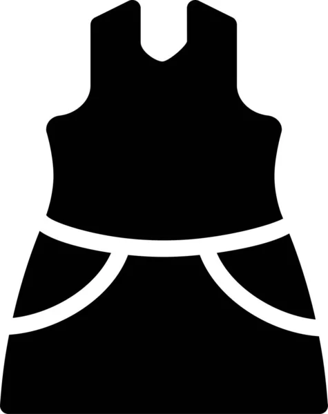 Тканинна Сукня Іконка Моди Суцільному Стилі — стоковий вектор