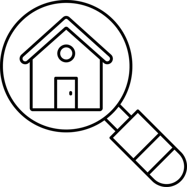 Search House Home Icoon — Stockvector