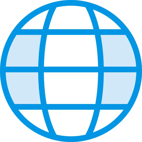 Globe Global Icon Full Outline Style — 스톡 벡터