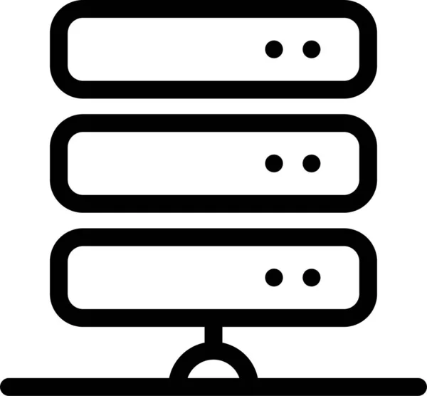 Icono Del Servidor Base Datos Datos Estilo Esquema — Archivo Imágenes Vectoriales