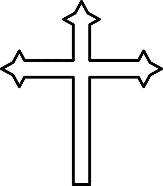 Icono Cruz Religiosa Católica Categoría Pascua — Vector de stock