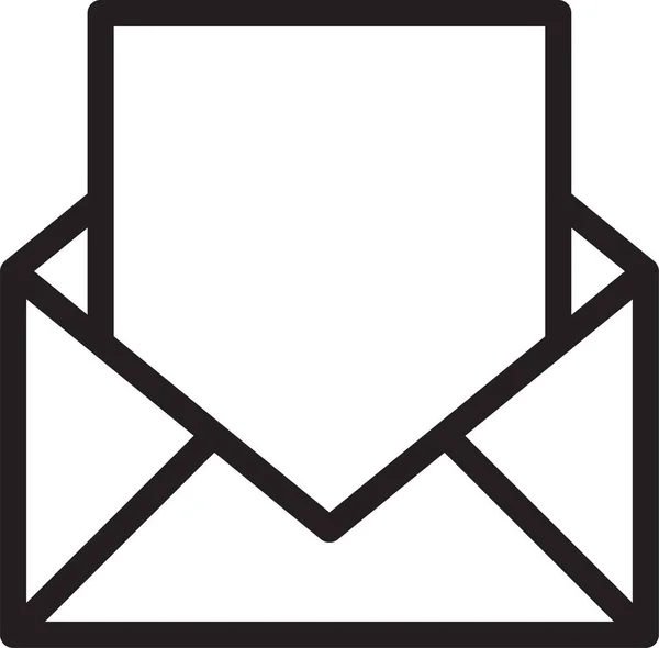 Ícone Carta Envelope Negócios Estilo Esboço — Vetor de Stock
