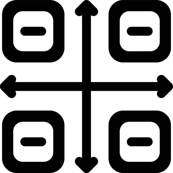 Richtung Flussdiagramm Workflow Symbol Umrissstil — Stockvektor