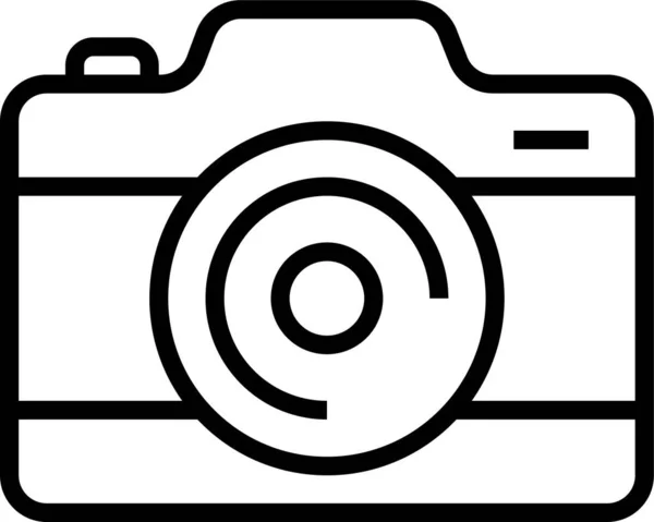 Dslr写真電子アイコンのアウトラインスタイル — ストックベクタ