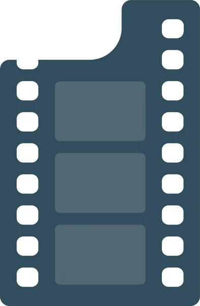 Film Film Icoon Platte Stijl — Stockvector