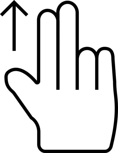 Fingergest Diabild Ikon Konturstil — Stock vektor