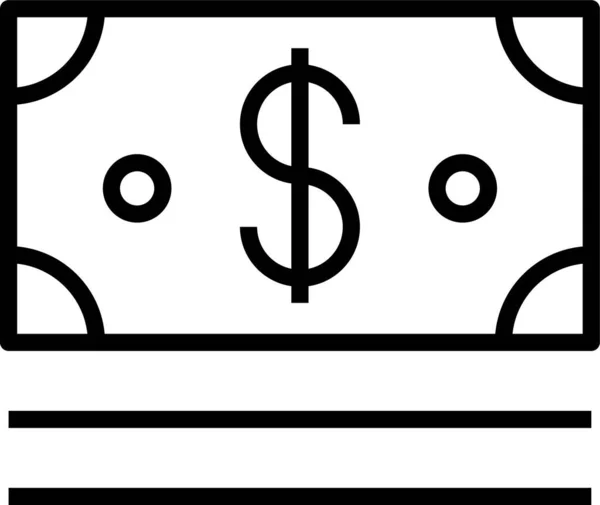 Ícone Dinheiro Nota Dinheiro —  Vetores de Stock