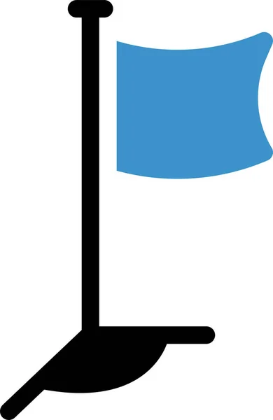 Land Flagga Mål Ikon Platt Stil — Stock vektor