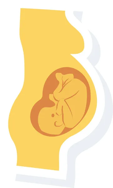 婴儿生物学健康图标 扁平风格 — 图库矢量图片