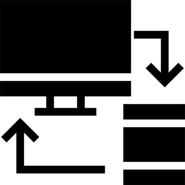 Conexión Internet Icono Enlace Estilo Sólido — Archivo Imágenes Vectoriales