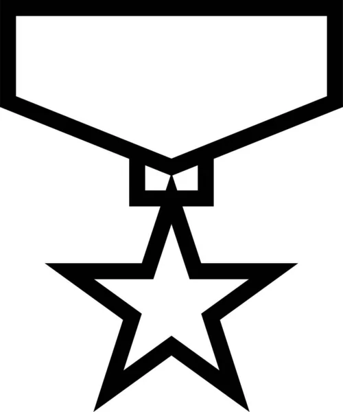 Ikona Medalu Konturze — Wektor stockowy