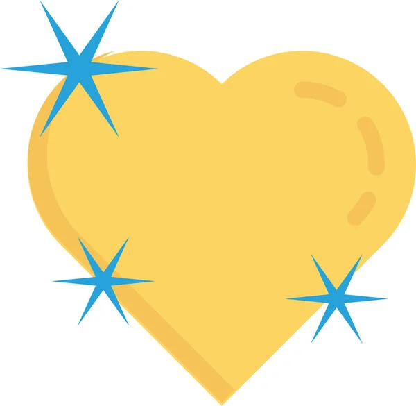 Favorite Heart Love Icon Flat Style — Stock Vector