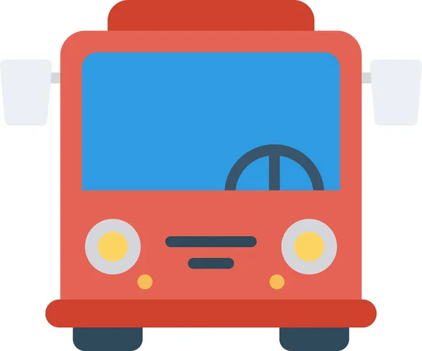 Значок Автомобільного Автобусного Транспорту Плоскому Стилі — стоковий вектор