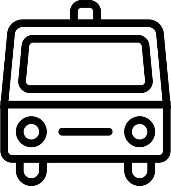 Ambulans Awaryjny Ikona Publiczna Stylu Zarysu — Wektor stockowy